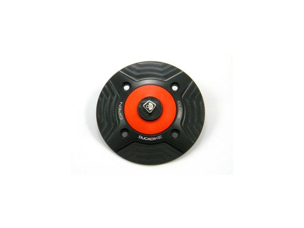 Ducati/Aprilia Gas Cap w/Carbon Fiber Key - TSB04 DBK