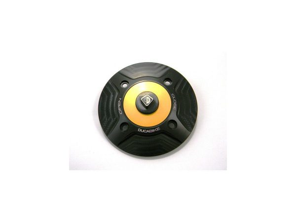 Ducati/Aprilia Gas Cap w/Carbon Fiber Key - TSB04 DBK