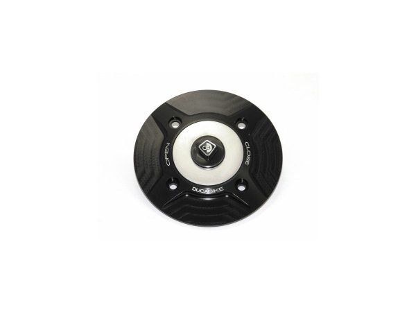 Ducati/Aprilia Gas Cap w/Carbon Fiber Key - TSB04 DBK