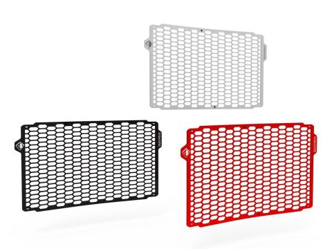 Ducati Monster 937 GR11 DBK/Ducabike radiator guard with durable mesh design and a black or red or silver finish for optimal protection.