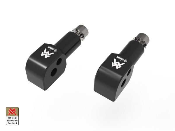 Moto Morini Seiemmezo/XCape 650 Passenger Foot Peg Adapters - KAPM09D DBK