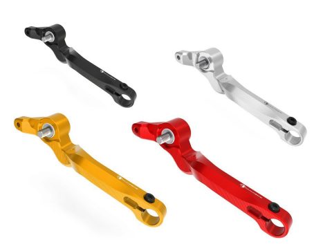 Monster 937 rear brake lever RPLF23 DBK with red, silver, gold or black anodized finish and ergonomic design.