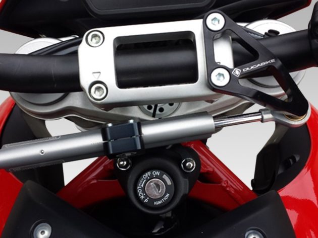 Hypermotard-1100-Steering-Damper-Bracket-sas01-dbk