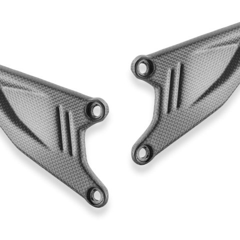 Hypermotard 698 Carbon Fiber Heel Guards, Matte - CRB169O DBK