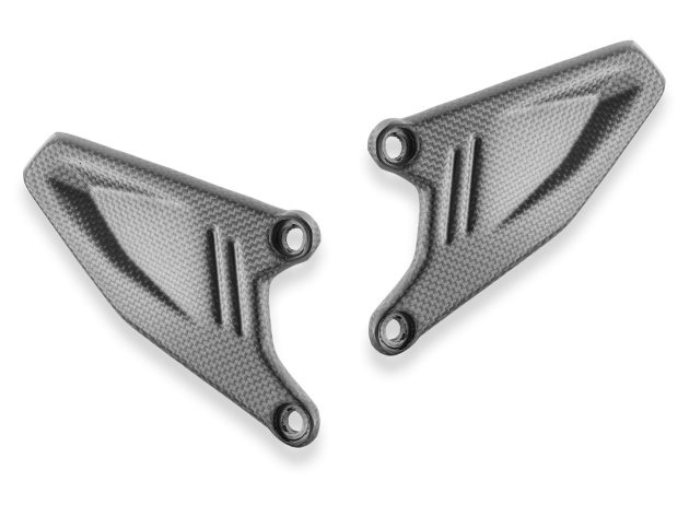 Hypermotard 698 Carbon Fiber Heel Guards, Matte - CRB169O DBK