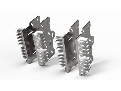 Brake Pads Cooling Fins/Heat Sinks for Brembo Billet Monoblock 32/36 GP Calipers - BPR03 DBK