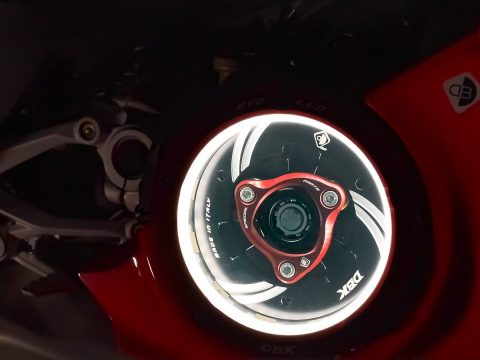 Panigale V4, Multistrada V4, Streetfighter V4, Diavel V4 LED Clear Clutch Cover - CCV4L01 DBK