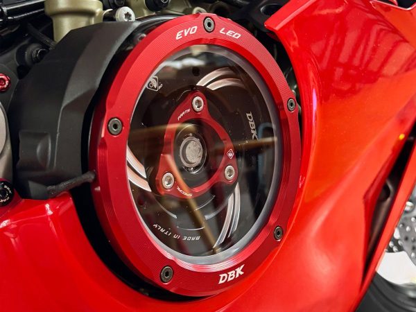 Panigale V4, Multistrada V4, Streetfighter V4, Diavel V4 LED Clear Clutch Cover - CCV4L01 DBK