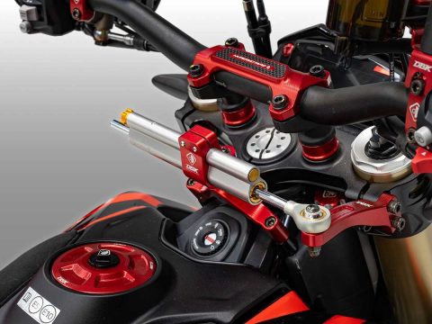 Hypermotard 698 Steering Damper Bracket - SAS22 DBK