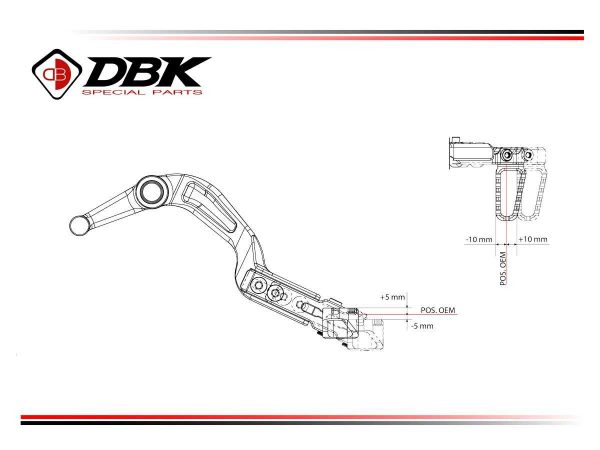 Multistrada V2 2025 Rear Brake Lever - RPLF29 DBK