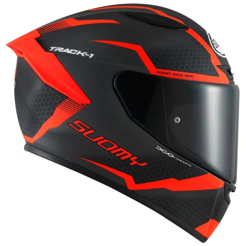 Suomy Track-1 Helmet Reaction Matte Anthracite Red