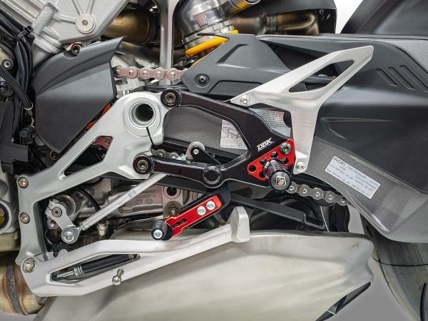 2025 Streetfighter V4 Adjustable Rearsets - PRSF402 DBK