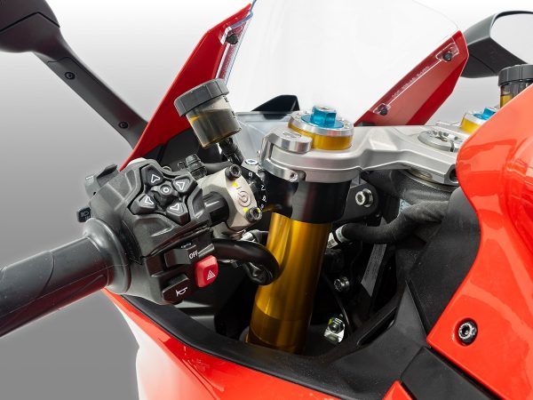 2025 Panigale V2 Top Triple Clamp Side Clamps - MPSS01 DBK