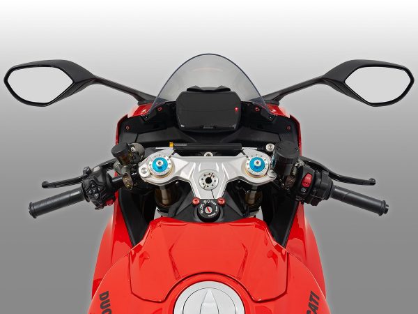 2025 Panigale V2 Top Triple Clamp Side Clamps - MPSS01 DBK