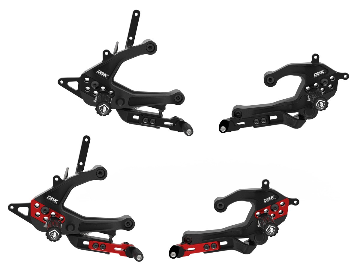 2025 Panigale V2 Adjustable Rearsets - PRV201 DBK