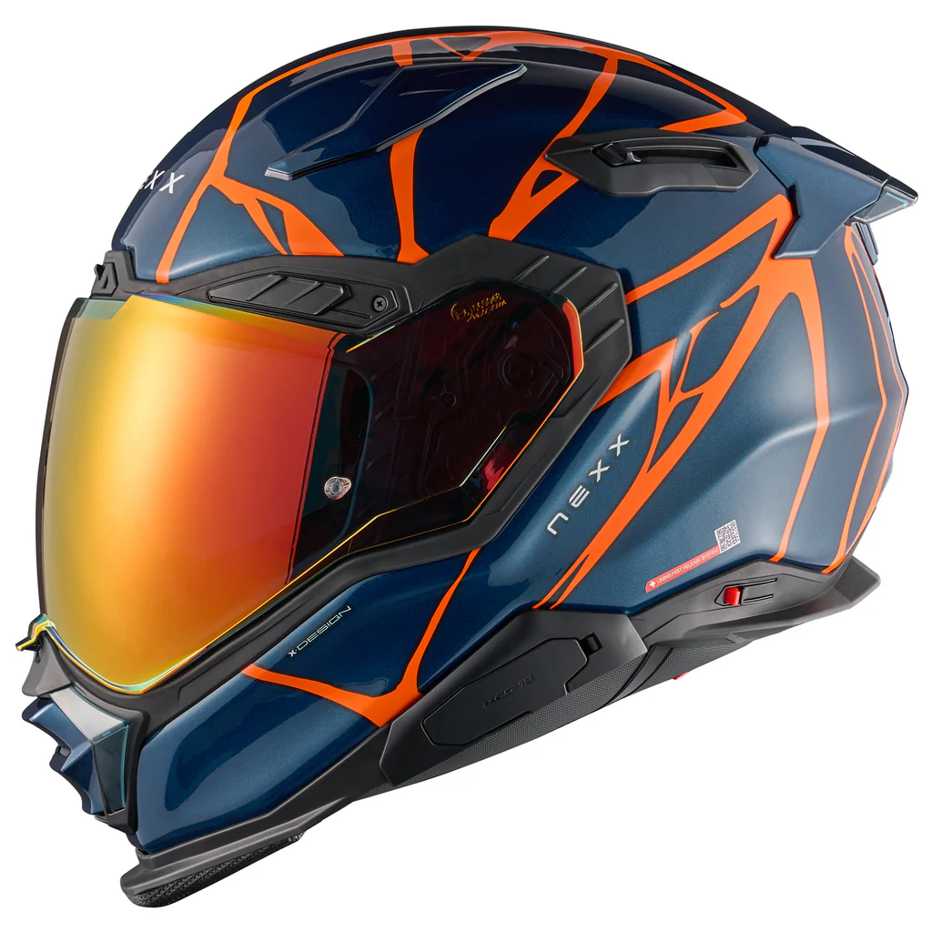 Nexx X.WST3 B-Side Helmet, Teal/Orange