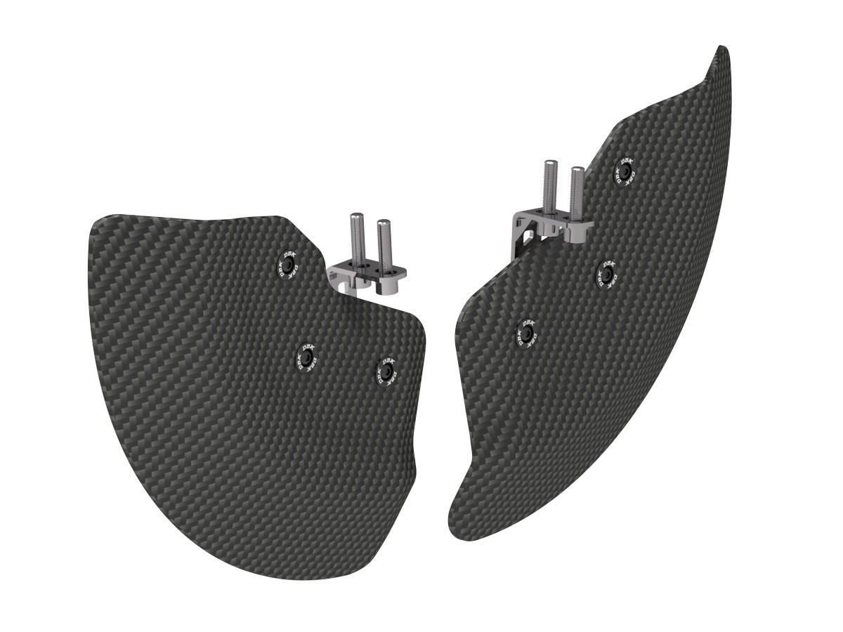 Ducati Carbon Fiber Front Wheel Deflectors - DBK